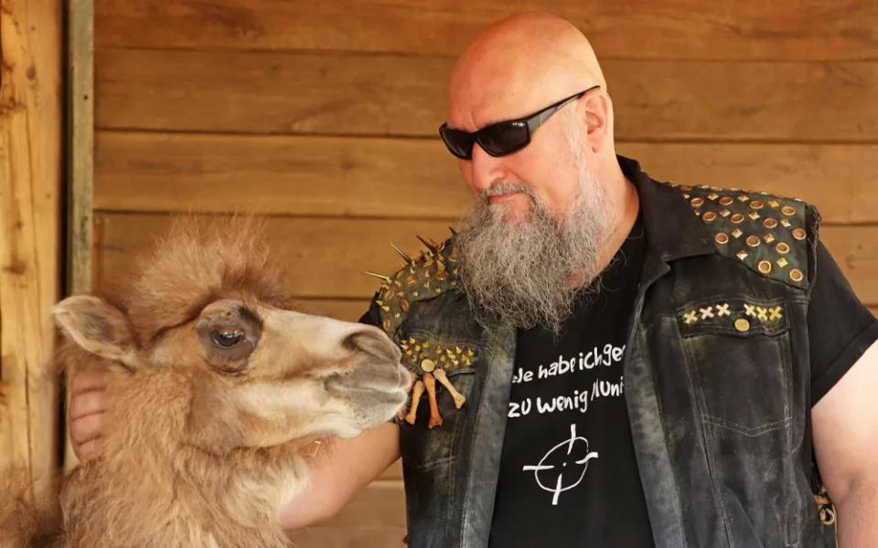 Velbloudě z plzeňské zoo má za kmotry německou heavymetalovou skupinu Rage