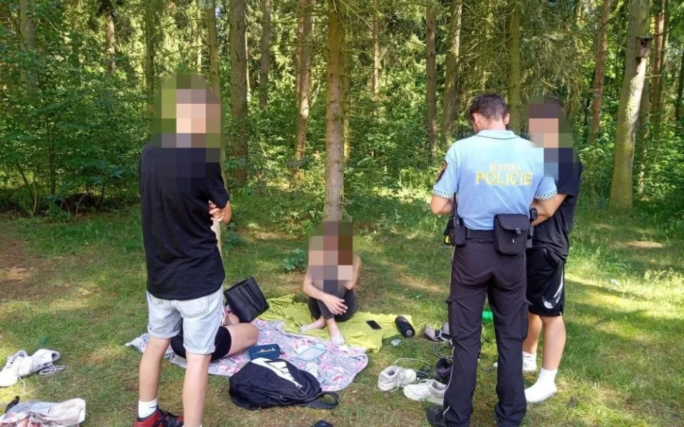 Mládež oslavila konec školního roku popíjením v Borském parku, nejmladší nadýchal 1,5 promile