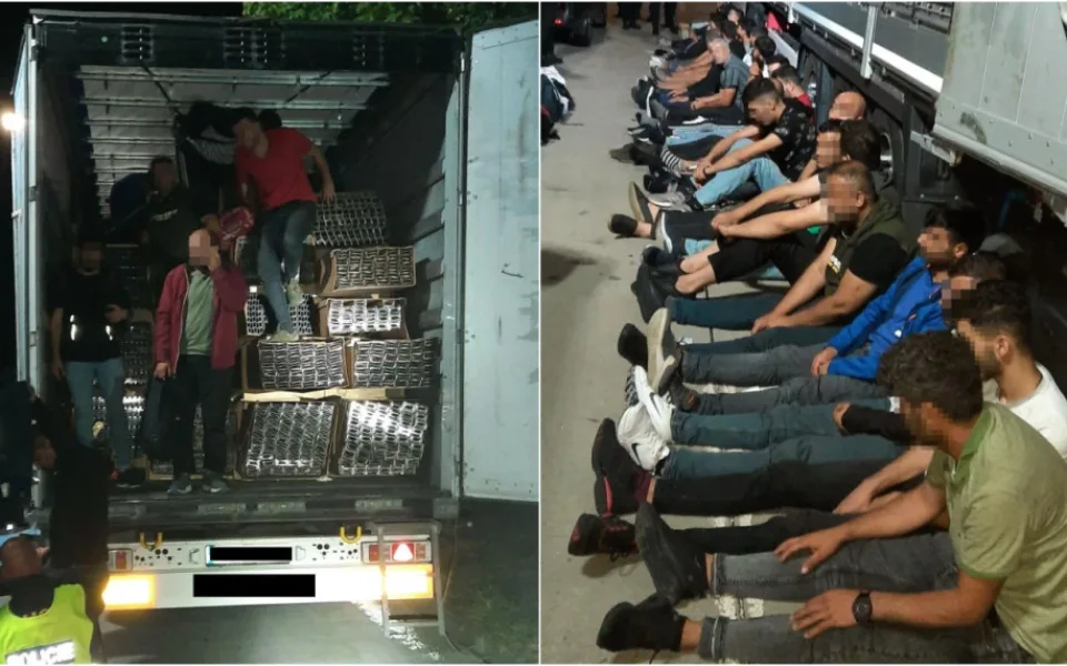 Kamion ukrýval kromě nákladu i 27 nelegálních migrantů, řidič se je snažil dostat přes Rozvadov
