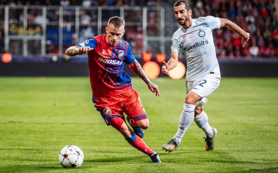 Oslabená Plzeň v Lize mistrů podlehla Interu 0:2 a ve skupině i podruhé prohrála