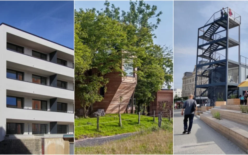 Stavbami roku Plzeňského kraje jsou bytový dům Jetelová, dřevostavba Útulnoff a Paluba Hamburk