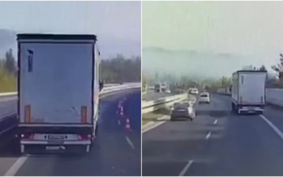 VIDEO: Opilý Srb s téměř třemi promile kličkoval s kamionem na dálnici