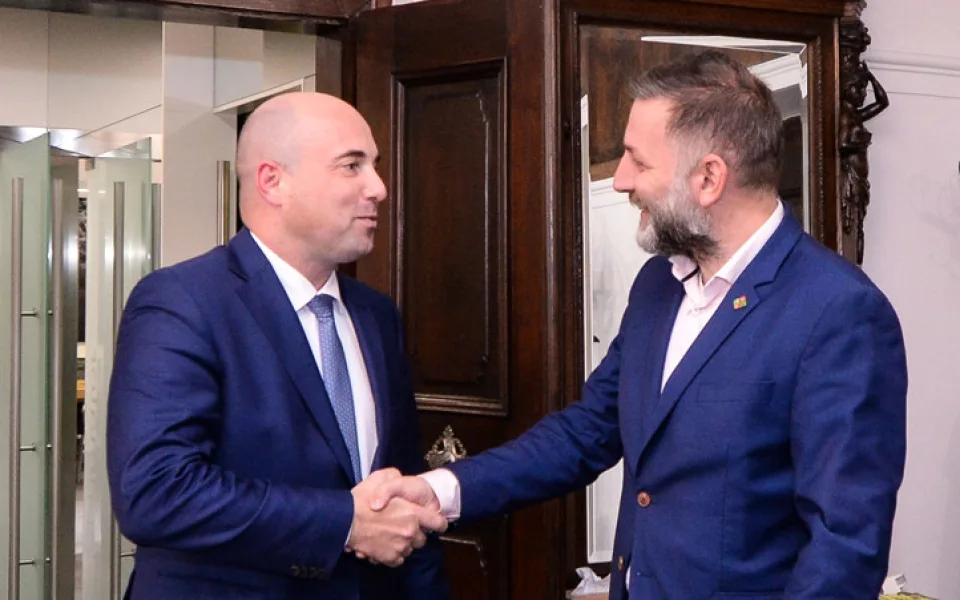 Nový primátor přijal na radnici hejtmana, řešili městské lázně i budoucnost Pekla