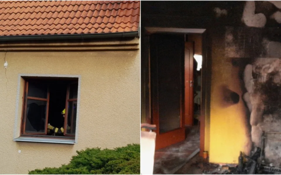 Seniorka se nadýchala zplodin při požáru domu