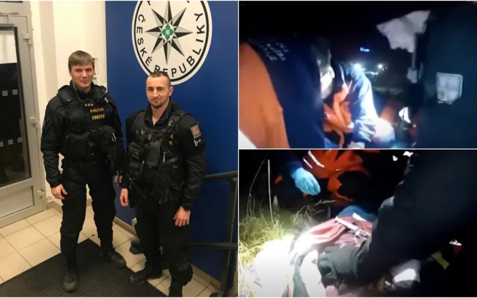 Mladý muž náhle zkolaboval a bez známek života ležel na ledové zemi, resuscitovali ho pohotoví policisté