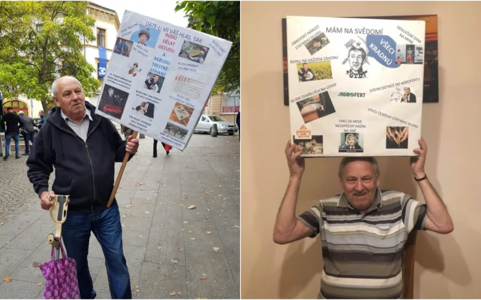 S paralyzérem jsem to trošku přehnal, říká Babišův nejvytrvalejší odpůrce. Protestovat na jeho akcích nepřestane