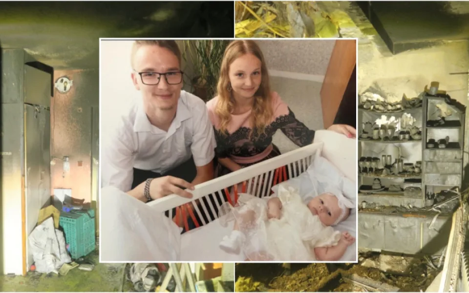 Probudil nás pláč dcery, říkají mladí rodiče. Tragický požár je připravil o střechu nad hlavou