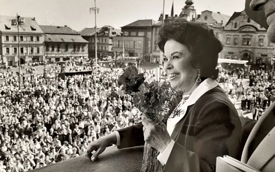 Shirley Temple-Black při návštěvě Klatov