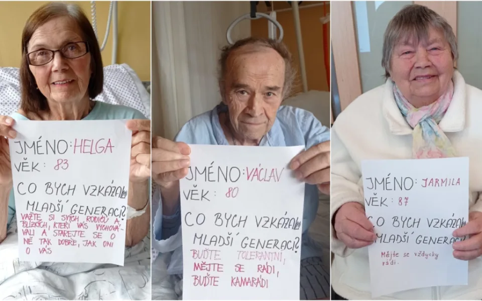 Senioři poslali z nemocnice vzkaz mladé generaci: Neblbněte, važte si života a buďte tolerantní