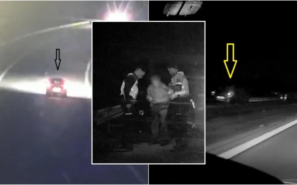 Stařičký Němec se řítil v protisměru po dálnici D5. Před policejní hlídkou se otočil a začal ujíždět