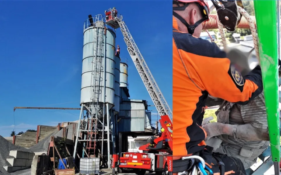 Muže zasypal cement uvnitř sila. Hrozila mu děsivá smrt v sevření sypké hmoty