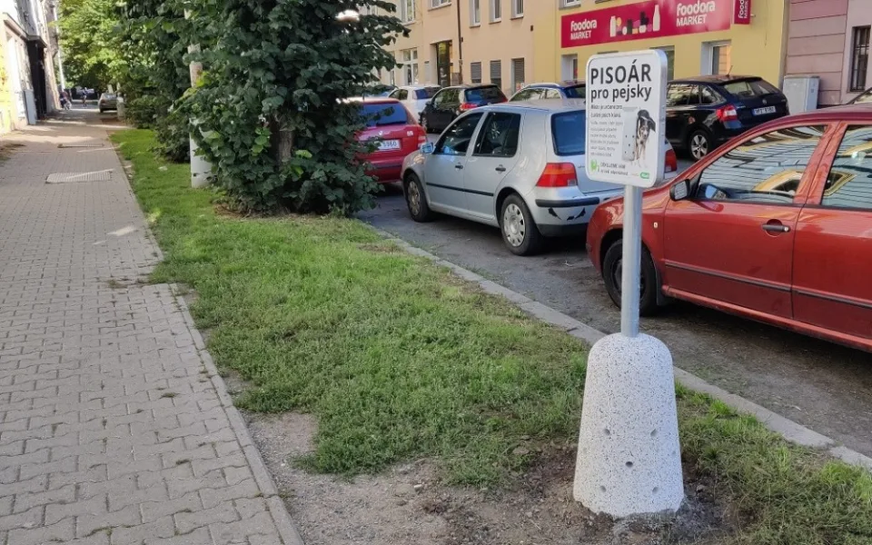 V centru města se objevily speciální psí pisoáry, město tím chce zabránit značkování fasád a stromů
