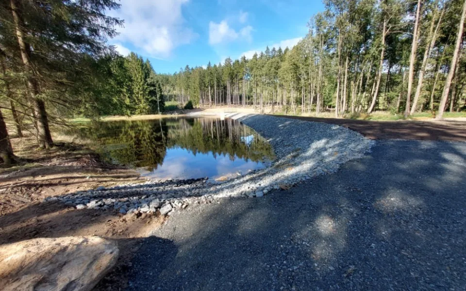 Nádrž "U Trojky" u obce Bystřice u Bělé nad Radbuzou