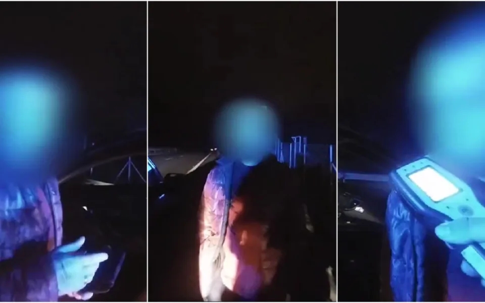 VIDEO: Měl jsem jedno pivo, tvrdil řidič hnědé Hondy a nadýchal skoro čtyři promile