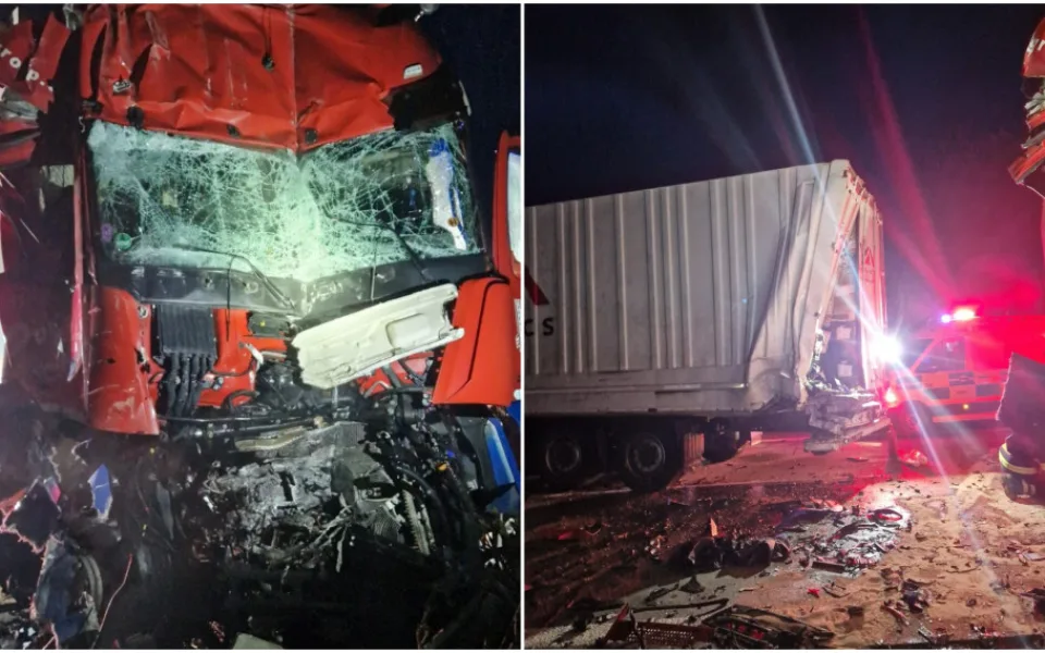 Nehoda dvou kamionů ochromila provoz na dálnici D5, úsek ve směru na Prahu bude uzavřený několik hodin