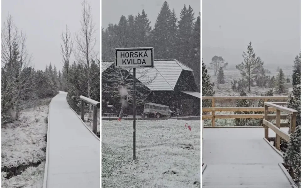 VIDEO: Šumavu opět pokryl sníh, chladné počasí vydrží až do konce dubna