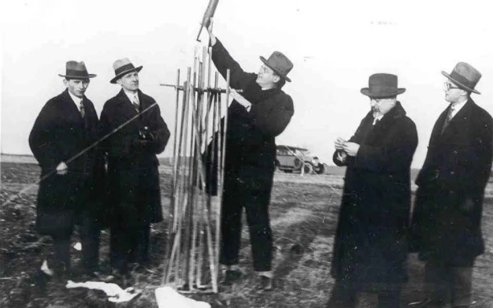 Ludvík Očenášek a pokus s raketou Autor: Archiv astro.cz