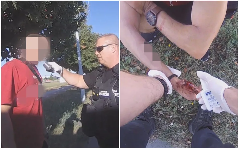 VIDEO: Opilého řidiče dodávky prozradila jízda na červenou, také se předchozího večera popral a krvácel