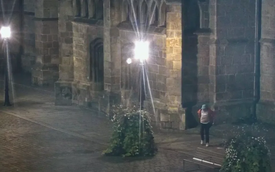 VIDEO: Žena se vymočila na katedrálu, její nechutný výstup natočila kamera