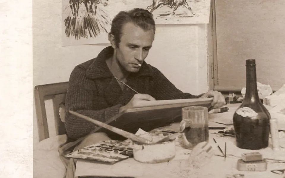 Bohumil ‚Bimba‘ Konečný při práci