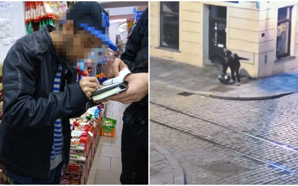 VIDEO: Cestou do práce zadržel strážník zloděje, sebral mu košík a odvedl za kolegy na místo činu