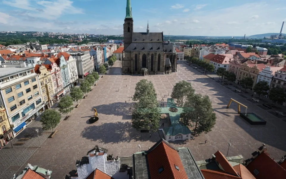 Poznáváte náměstí Republiky? Takto by mohlo vypadat už brzy podle vítězného návrhu z architektonické soutěže