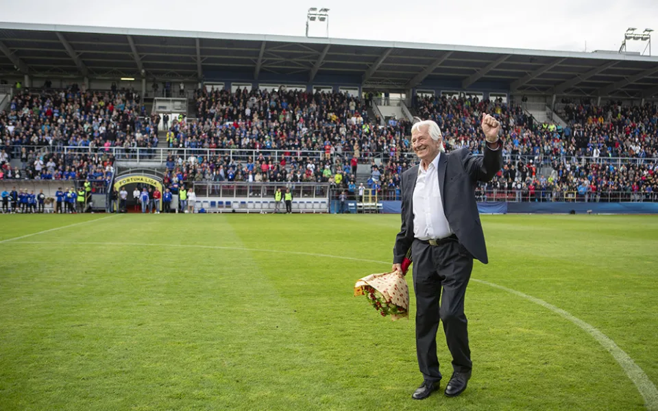 Trenér Karel Brückner před pěti lety na Zápase století Sigmy Olomouc