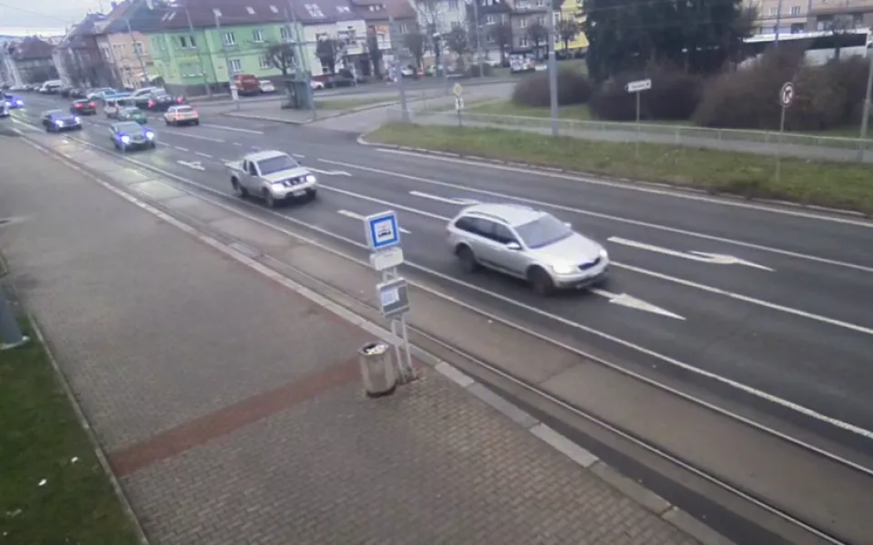 záběry z webkamery města Plzně