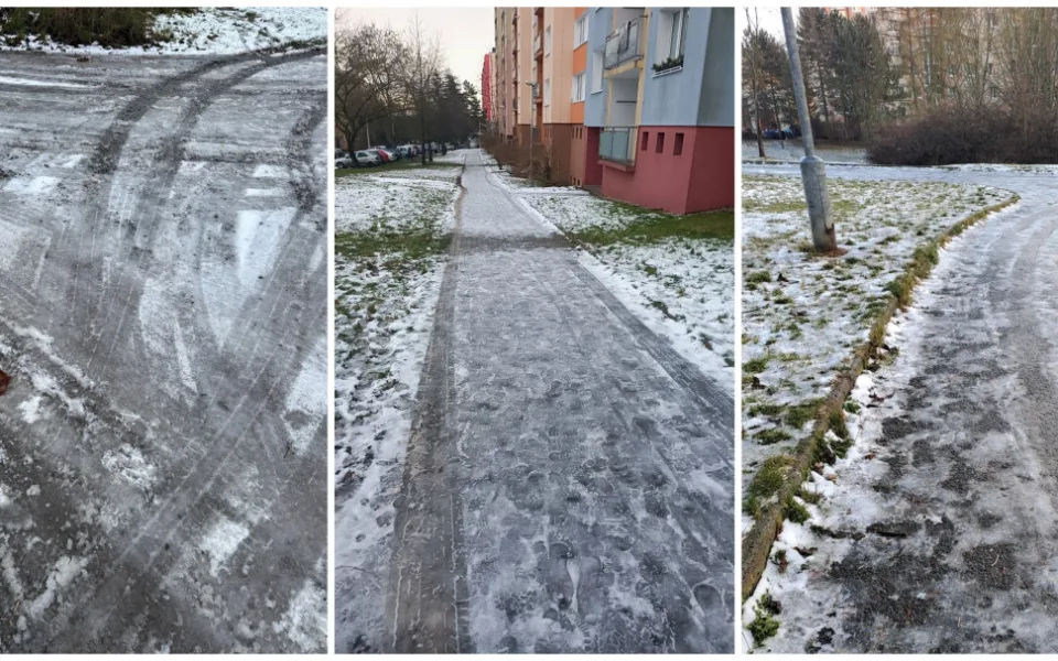Obvod schytal od lidí ostrou kritiku za neuklizené chodníky. Schůdné byly, namítá radnice