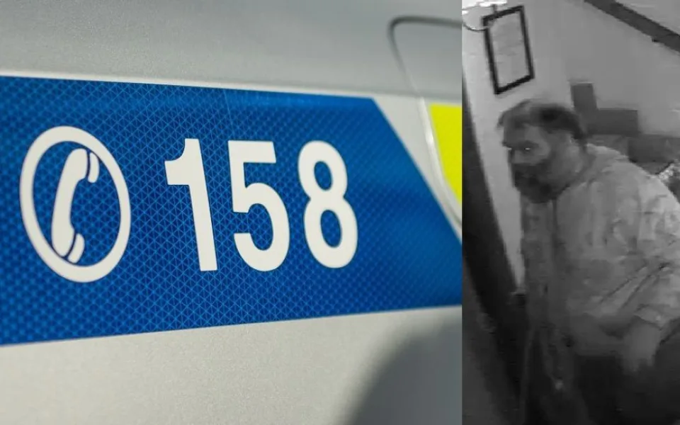 Zloděj odcizil z baru restaurace kasírtašku a kabelku. Policie pátrá po neznámém vousáči ze záběru kamery