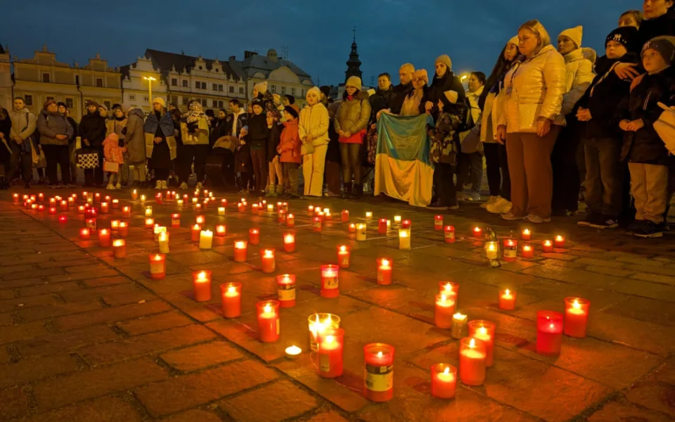 Výročí invaze na Ukrajinu si připomněli i v Plzni