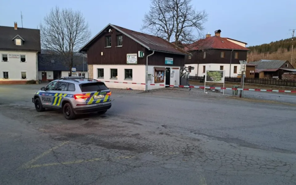 Policie v Srní na místě činu