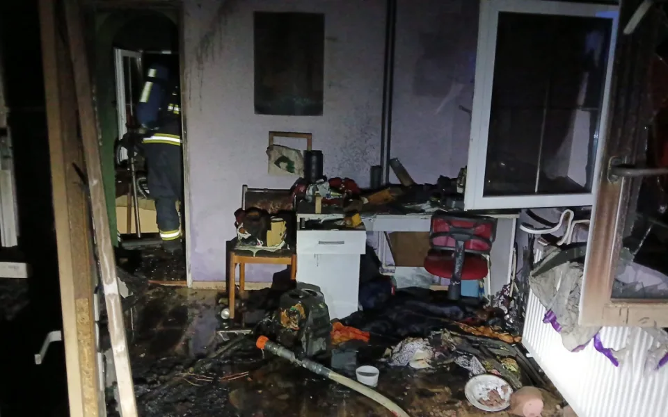 Takto vypadal interiér domu po uhašení požáru