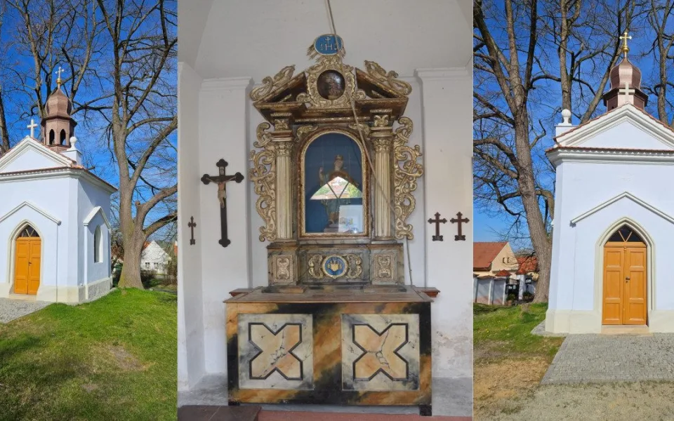 Opravené kapli v Černicích požehná o Velikonocích plzeňský biskup Tomáš Holub