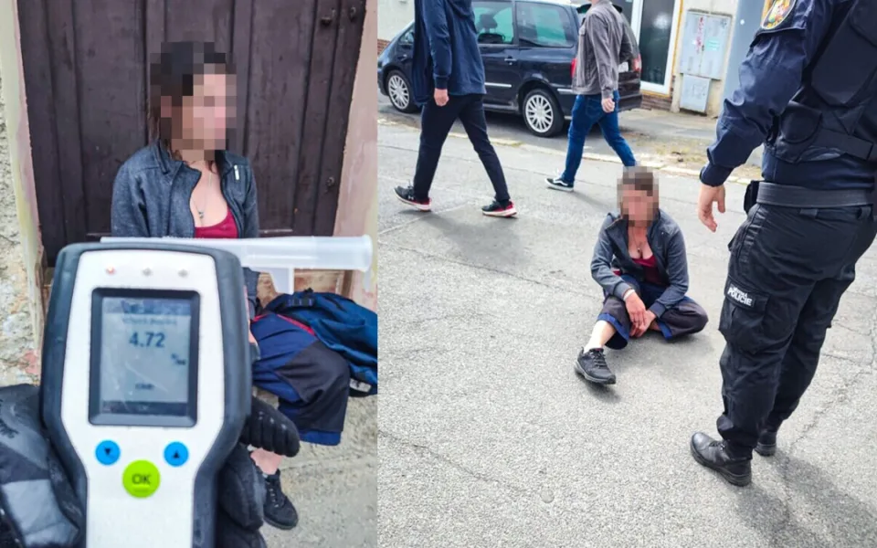 Strážníci tahali ženu z ulice, kam si lehla. V sobě měla skoro pět promile alkoholu