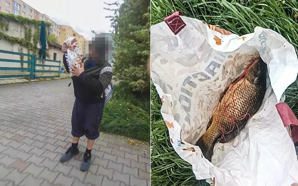 Zahraniční pytlák utíkal od rybníka s kaprem pod bundou. Ryba měla háček v tlamě