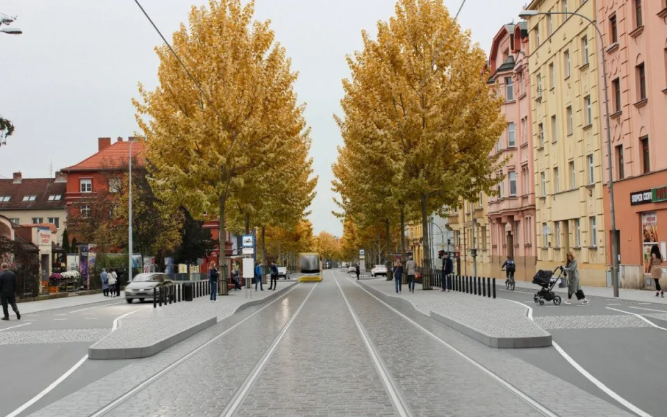 Klatovská třída se zazelená, město plánuje vrátit ulici její důstojný městský ráz