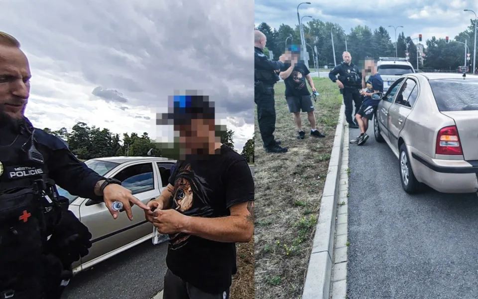 Podezřelý motorista upoutal pozornost policie tím, že se až přehnaně snažil být nenápadný