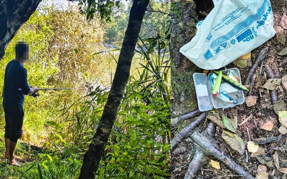 Další cizinec pytlačil s prutem na břehu vyhlášeného chovného rybníka