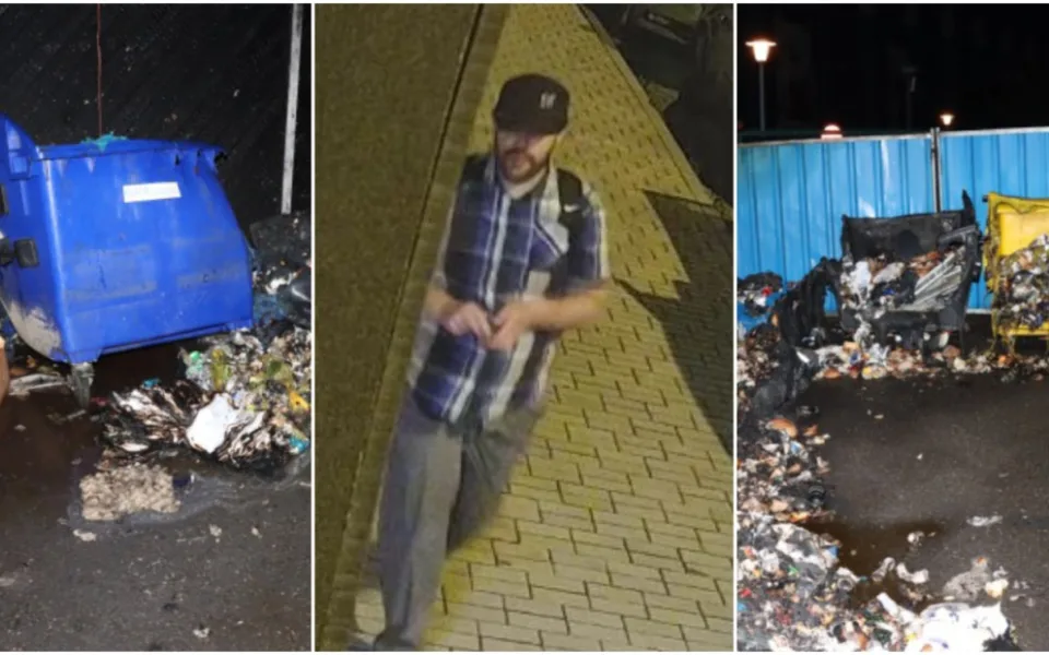 Ve městě řádí žhář a zapaluje popelnice, policie by ráda mluvila s mužem na fotce