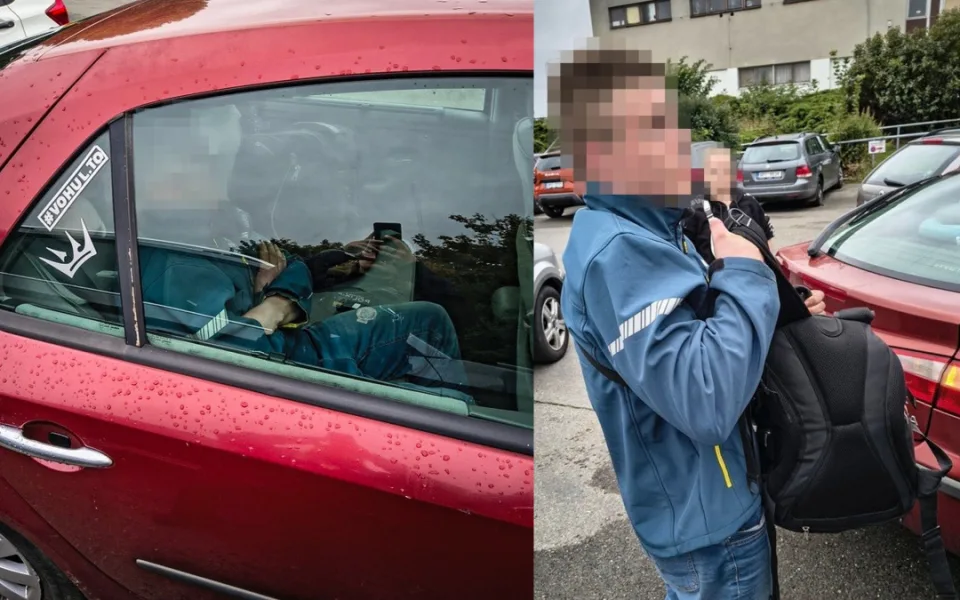 Mladý muž spal na zadním sedadle cizího automobilu