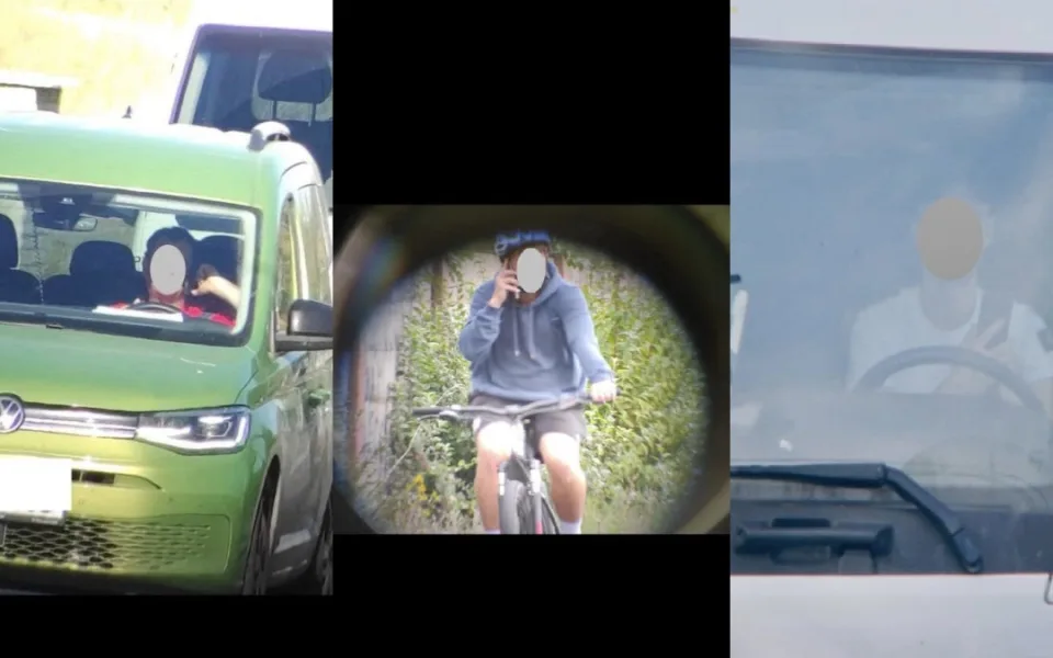 Za jízdy telefonoval při policejní akci i cyklista. Odjel s pokutou ve výši 2500 Kč