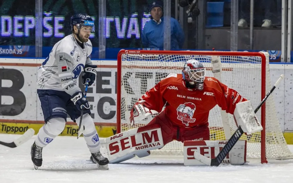 Hokejisté Plzně podlehli Olomouci 3:2, během zápasu přitom dvakrát vedli
