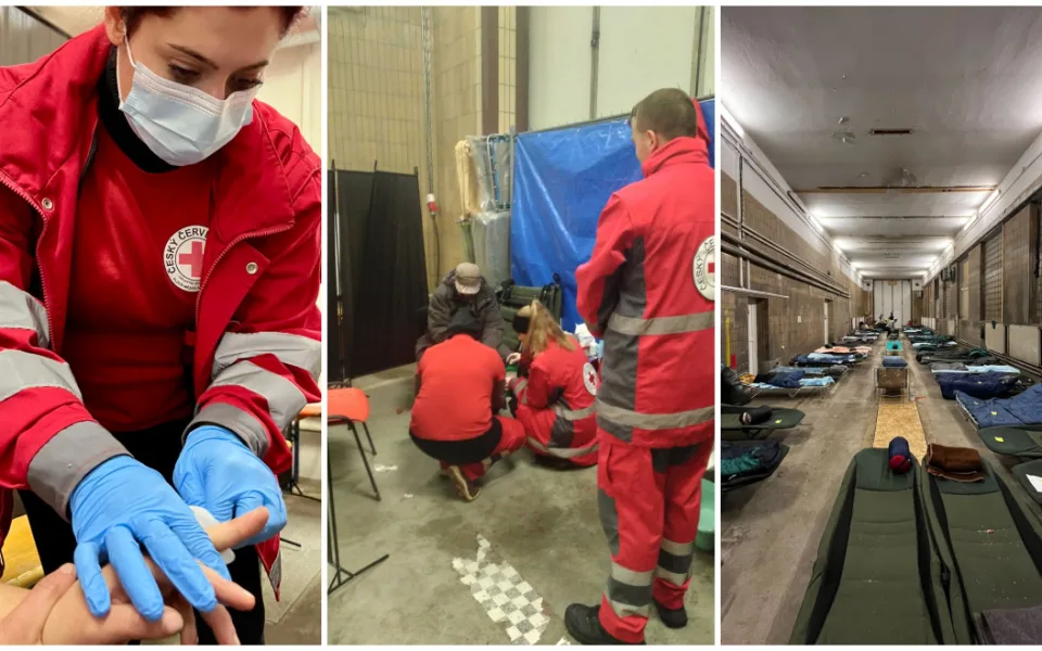 Ošetřili omrzliny i bolestivé vředy, zdravotníci se v nouzovém centru nezastavili