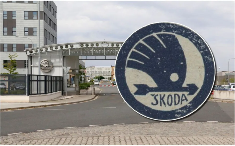 Ulice Emila Škody v Plzni a první podoba loga