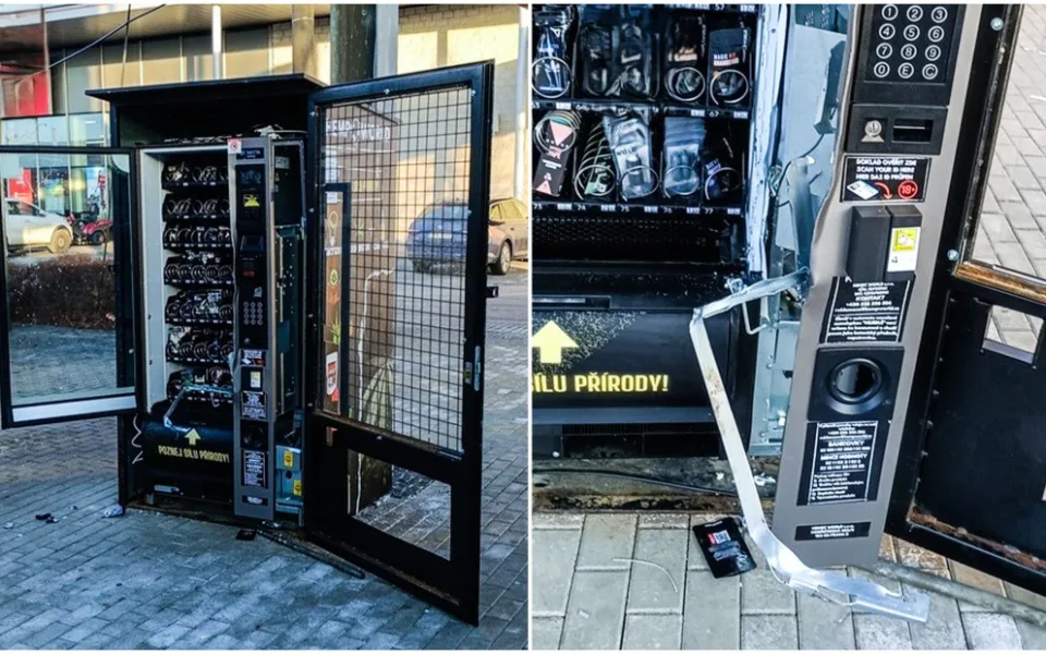 Někdo dostal neodolatelnou chuť na CBD a vykradl automat, pátrají po něm policisté