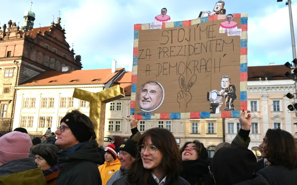 Přerostlé dítě za ministra nechceme, lidé v Plzni vyjádřili prezidentovi podporu