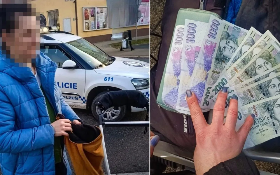 Dětský kočárek, který vypadl za jízdy z dodávky, ukrýval překvapivě doslova poklad