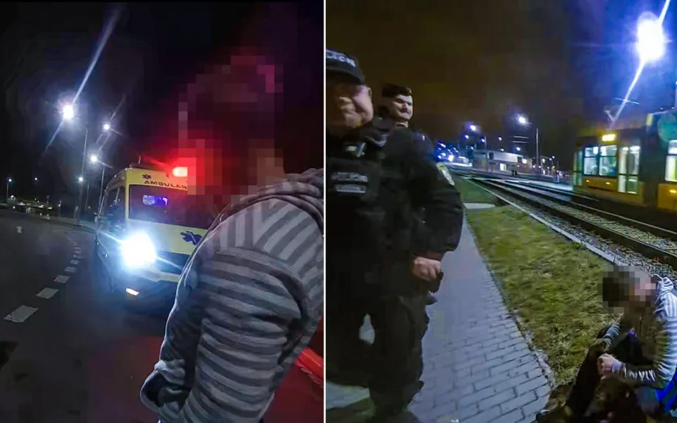 Záchranná akce v Kaplířově ulici, kde se pohyboval v kolejišti muž ve špatném psychickém stavu