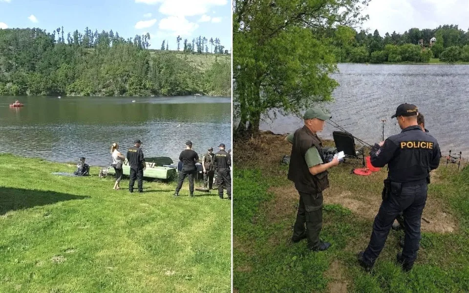 Policisté vyrazili mezi rybáře na Hracholusky. Kontrolovali i cizince a rozdali pokuty